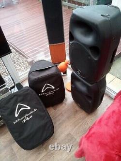 Pair of Wharfedale Pro Titan 12D Active 500 Watt DJ Disco Speakers with Covers
