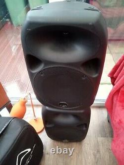 Pair of Wharfedale Pro Titan 12D Active 500 Watt DJ Disco Speakers with Covers