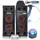 Powered Bluetooth Disco Speakers With Karaoke Microphones Mixer And Party Light
