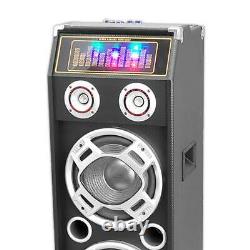 Pyle PSUFM1035A Disco Jam 1000 Watt 2 Way DJ Bluetooth LED Speaker (2 Pack)
