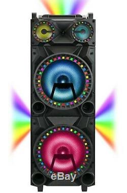 QFX PBX-1212 2 x 12 Party Speaker +Bluetooth +USB/SD/FM +3-Disco RGB Lights