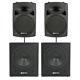 Qtx 2000w Active Portable Speaker Top & Sub Package Dj Disco Sound System Pa