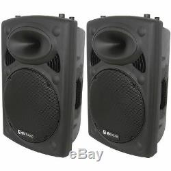 QTX 2000W Active Portable Speaker Top & Sub Package DJ Disco Sound System PA