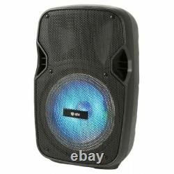 QTX PAL8 Portable Bluetooth PA Speaker Home Karaoke System LED Disco Light PAL-8