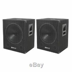 QTX QT15SA 15 1200W Active Powered Subwoofer Bass Bin Speaker DJ Disco Package