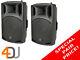 Qtx Qx15a Active 15 Inch 250w Rms Dj Disco Moulded Pa Loudspeakers (pair)