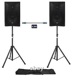 QTX Quest PA System 1100W Speaker Sound System DJ Disco Party inc Stands