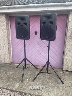QTX Sound PAJ15A Active Disco/ PA Speakers and Stands