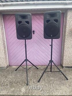 QTX Sound PAJ15A Active Disco/ PA Speakers and Stands