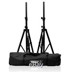 QTX Sound QR15K 15 Active Powered PA DJ Disco Speaker PAIR with Stands & Cables