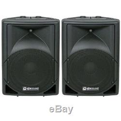 QTX Sound QS15A 15 1400W Active Powered Disco DJ PA ABS Speakers PAIR
