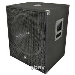 QTX active PA Disco speakers (18Sub 12 Mid top) 900w RMS (2800w Peak) unused