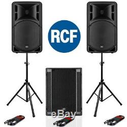 RCF Art 315-A MK4 Active DJ Disco PA Speaker (Pair) & RCF Sub 705-AS II