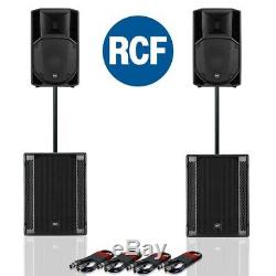 RCF Art 712-A MK4 Active DJ Disco PA Speaker (Pair) & RCF Sub 705-AS II (Pair)