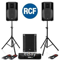 RCF Art 715-A MK4 Active 15 DJ Disco PA Speaker (Pair) + RCF Sub 705-AS II
