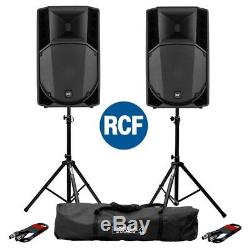 RCF Art 715-A MK4 Active DJ Disco 15 PA Speaker (Pair) with Stands & Cables