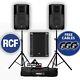 Rcf Art 732-a Mk4 Active Dj Disco Pa Speaker (x2) & Rcf Sub 705-as Ii Subwoofer