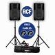 Rcf Art 732-a Mk4 Active Powered 12 1400w Dj Disco Pa Speakers (x2) With Stands