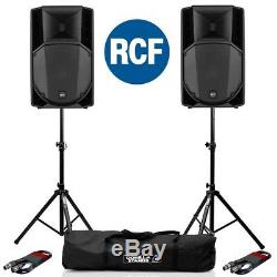 RCF Art 735-A MK4 Active DJ Disco 15 PA Speaker (Pair) with Stands & Cables