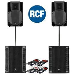 RCF Art 735-A MK4 Active DJ Disco PA Speaker (Pair) & RCF Sub 705-AS II (Pair)