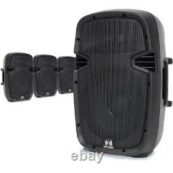 Small 10 Speakers Portable High Powered Set (x4) for Mobile DJ Disco Party PA