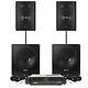 Speakers And Amplifier Pa Dj Disco Package, 15 Tops 18 Bass Bin Subs