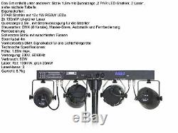 The Complete Set 11 Dj 30cm Speakers Tripod 38 cm Subwoofer Musician 3300W Light