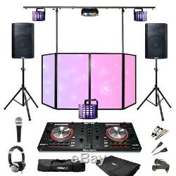 Ultimate Mobile Disco DJ Package inc Stand, Controller, Speakers, Lights & More