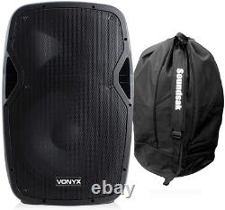 VONYX AP1200ABT 12 Active Powered Bluetooth DJ Disco PA Speaker withCarry Bag