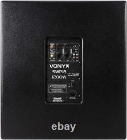 VONYX Active Powered Subwoofer Speaker DJ Disco PA Sub Bass 18 inch 12
