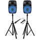 Vonyx Vps082a 8 Active Bluetooth Disco Speakers Dj Pa System 400w With Stan