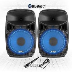 VONYX VPS082A 8 Active Bluetooth Disco Speakers DJ PA System 400W with Stan