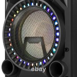 VS212 Active Powered Bluetooth Speaker DJ Disco Party Box with LED Lights 2400W