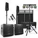 Vx1000bt Line Array Speaker Package With Mobile Dj Booth & Partybar2 Disco Light
