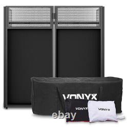 VX1000BT Line Array Speaker Package with Mobile DJ Booth & PartyBar2 Disco Light