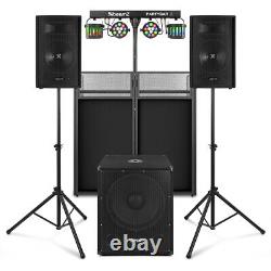 VX1015BT 2.1 Active DJ Speaker Package with Subwoofer, Booth & Disco Lights