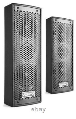 VX-1000 Active PA Speaker System, Subwoofers & Microphone Powerful DJ Disco Set