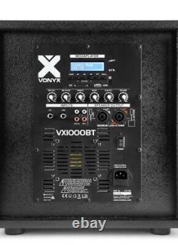 VX-1000 Active PA Speaker System, Subwoofers & Microphone Powerful DJ Disco Set