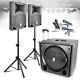 Vx-800 Portable Pa Speaker System, Subwoofer & Microphone Active Dj Disco Set