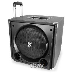 VX-800 Portable PA Speaker System, Subwoofer & Microphone Active DJ Disco Set