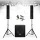Vx-880 Pa Speaker System, Subwoofer And Microphone Active Powerful Dj Disco Set