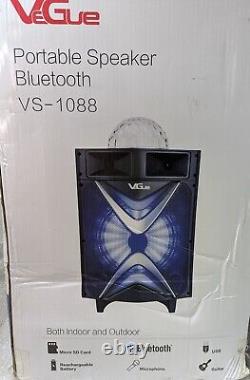 VeGue VS-1088 Portable PA System Bluetooth Speaker with Disco Ball