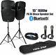 Vocal-star Pa Active 15 Speakers System Bluetooth Mp3 1600w Inc Stands Dj Disco