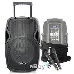 Vonyx 15 Active Bluetooth DJ Disco Party Speaker + Soundsak Speaker Carry Bag