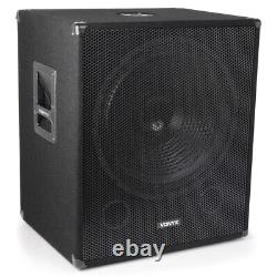 Vonyx 18 Powered Active Subwoofer Bass Boost Bin DJ Disco PA Sub Speaker 1000W