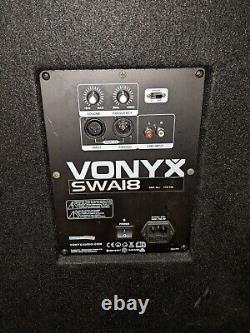 Vonyx 18 Powered Active Subwoofer Bass Boost Bin DJ Disco PA Sub Speaker 1000W