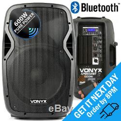 Vonyx AP1200ABT Active 12 Bluetooth Powered PA DJ Disco Speaker System 300W