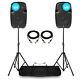 Vonyx Sjp1000ad V3 Active 800w 10 Dj Disco Pa Speaker (pair) With Stands