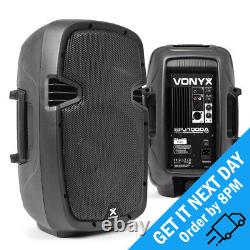 Vonyx SPJ-1000AD 10 Active PA DJ Disco Speaker Powered Audio Sound System 200W