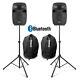 Vonyx Vps082a 8 Active Bluetooth Disco Speakers Dj Pa System Wth Stands & Bags
